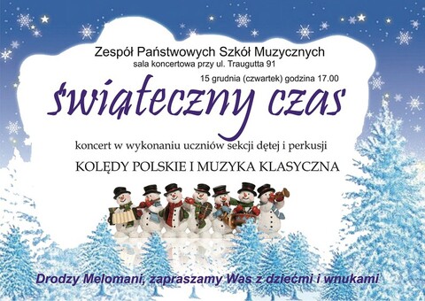 Świąteczny koncert w szkole muzycznej