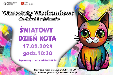 Światowy Dzień Kota. Warsztaty weekendowe dla dzieci i opiekunów