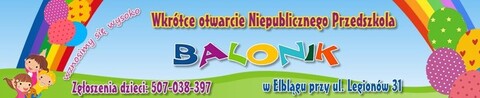 Szczęśliwy przedszkolak z Balonikiem