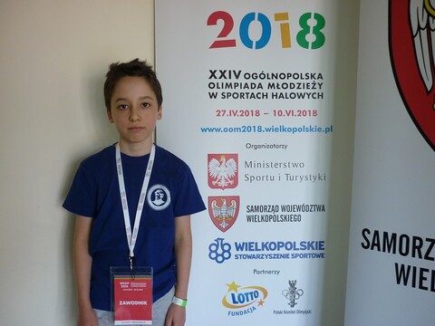 Szymon Trochimczuk na podium (szachy) 