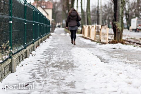 Chodniki jak lodowisko
