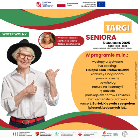 Targi Seniora - Teraz My! 5 grudnia w Centrum Spotkań Europejskich Światowid w Elblągu