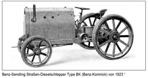 Benz i Komnick wspólnie zbudowali pierwszy czterokołowy traktor (Śladami historii) 