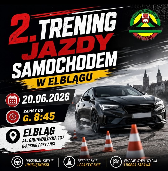 Trening jazdy samochodem w Elblągu