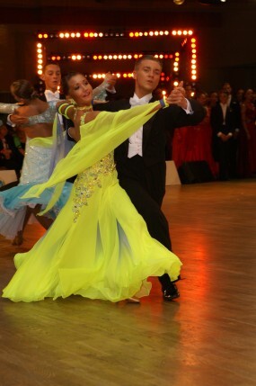Bartek i Ala na podium w Kopenhadze (taniec sportowy)