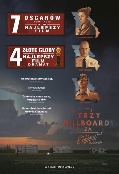 Trzy billboardy za Ebbing, Missouri w kinie Światowid