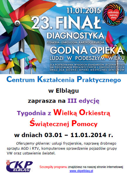 Tydzień z WOŚP w CKP w Elblągu
