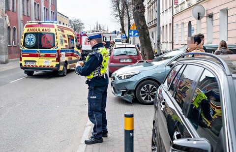 Uderzyła w motocyklistę