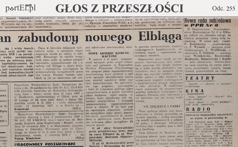 „Ustalenie roli Elbląga w planie krajowym i regionalnym” (Głos z przeszłości, odc. 255)