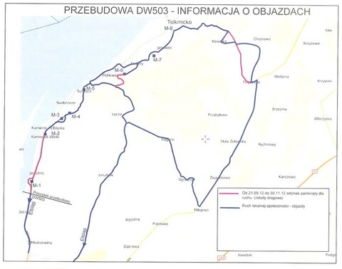 Uwaga, zmiana organizacji ruchu w kierunku Tolkmicka