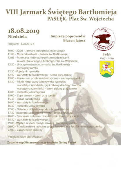 VIII Jarmark św. Bartłomieja w Pasłęku już w niedzielę