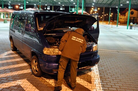 Volkswagen zatrzymany w Grzechotkach