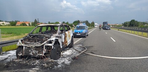 W czasie jazdy zapalił się samochód