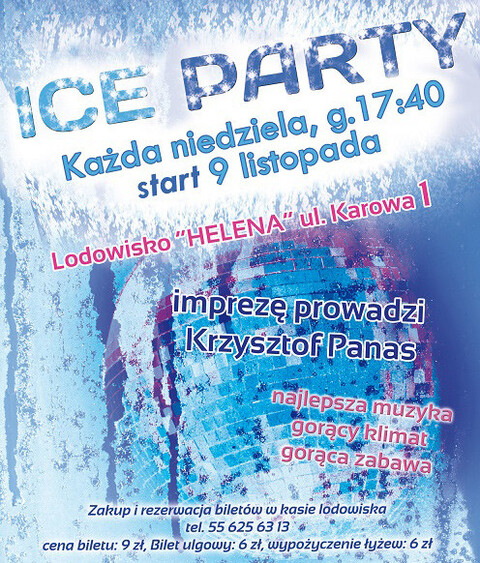W niedzielę ostatnie taneczne spotkanie na lodowisku