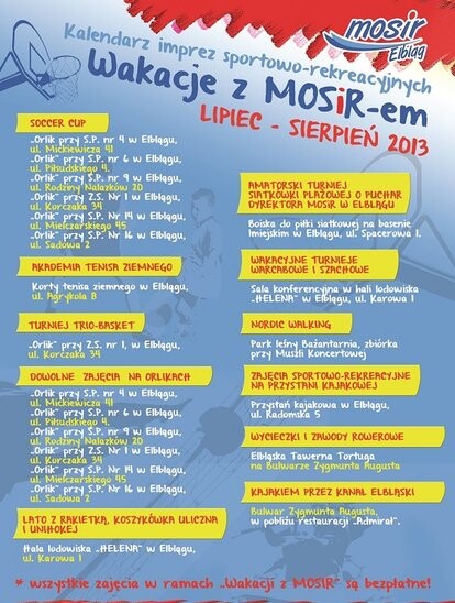Wakacje 2013 z MOSiR-em