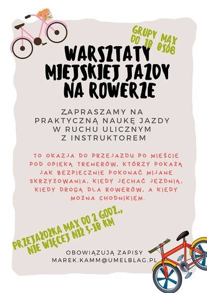 Warsztaty rowerowej jazdy po mieście