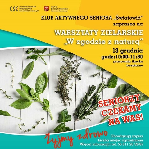 Warsztaty zielarskie dla seniorów