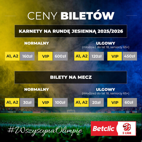 Wejściówki na mecze Olimpii już w sprzedaży!