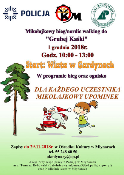 Weź udział w mikołajowym biegu w Młynarach