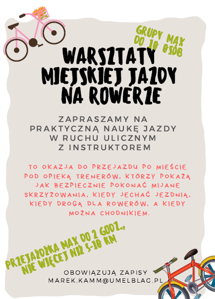 Weź udział w warsztatach rowerowej jazdy po mieście