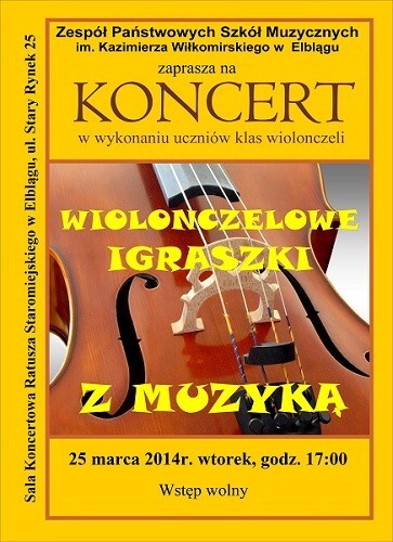 Wiolonczeliści w Ratuszu Staromiejskim