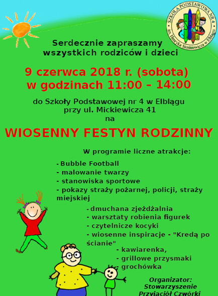 Wiosenny Festyn Rodzinny w SP 4