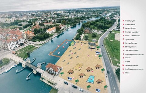 Miejska plaża według Stefana Rembelskiego