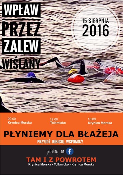 Wpław przez zalew dla chorego Błażeja