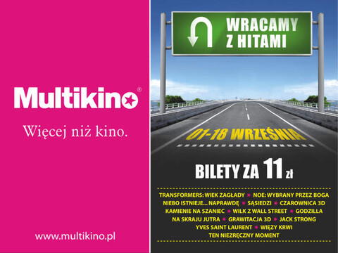 „Wracamy z hitami” we wrześniu w Multikinie!