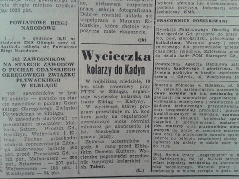 Wycieczka kolarzy do Kadyn