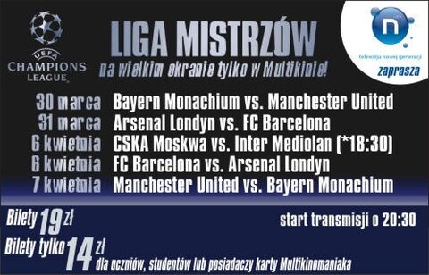 Wygraj bilet na mecz Ligi Mistrzów!