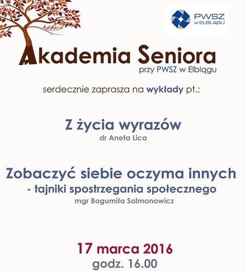 Wykłady Akademia Seniora PWSZ