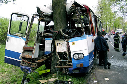 Wypadek autobusu