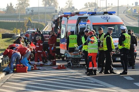 Wypadek autokaru na obwodnicy - ćwiczenia