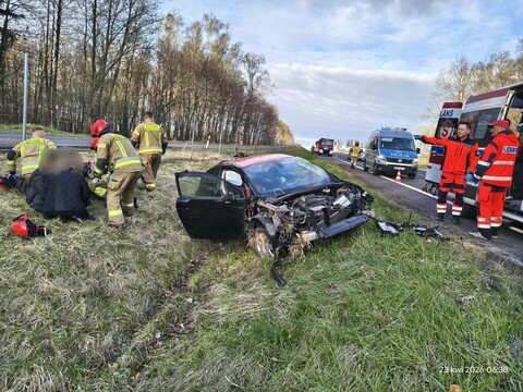 Wypadek na S22. Cztery osoby ranne (aktualizacja)