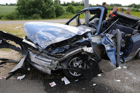 Wypadek na skrzyżowaniu Żuławskiej z obwodnicą