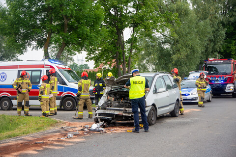 Wypadek w Raczkach Elbląskich