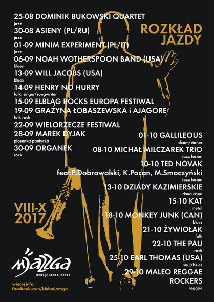 Wystartował jesienny sezon koncertowy w Mjazzdze!