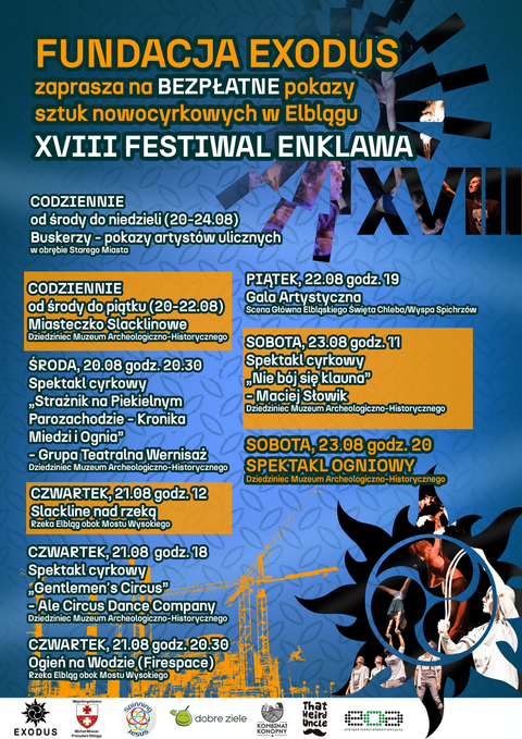 XVIII Festiwal Enklawa - pięć dni magii cyrku, ognia i teatru ulicznego
