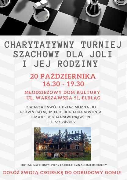 Zagrają w szachy dla rodziny Urbankiewiczów