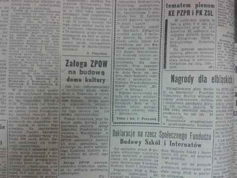 Załoga ZPOW na budowę domu kultury