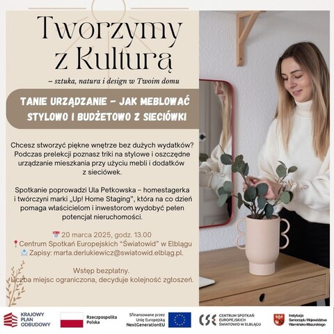 Zapisz się na warsztaty „Stylowe wnętrza z sieciówki - jak urządzać tanio i efektownie”