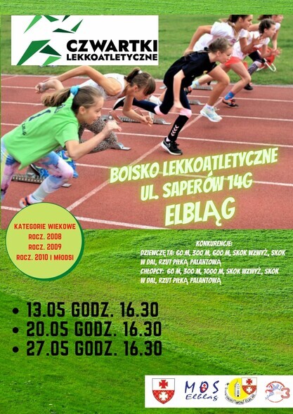 Zapraszamy na kolejne czwartki lekkoatletyczne