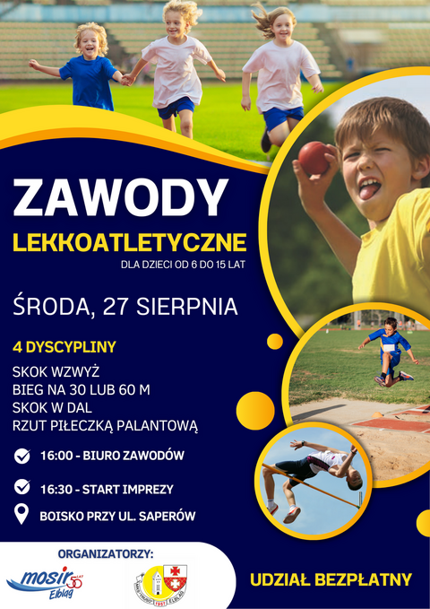Zawody Lekkoatletyczne dla najmłodszych. Zapisz się!