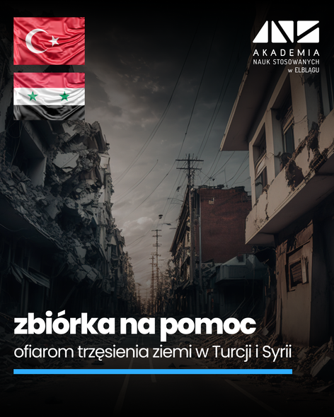 Zbiórka darów dla ofiar trzęsienia ziemi w Turcji i Syrii