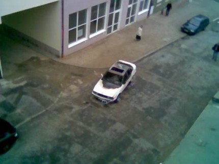 Płonące BMW