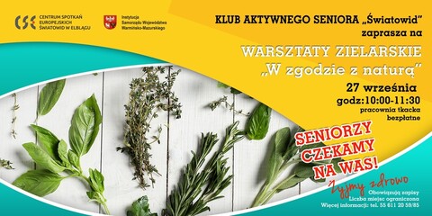 Zimowa apteczka ziołowa. Warsztaty zielarskie w CSE „Światowid”