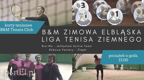 Zimowa Elbląska liga tenisa ziemnego wchodzi w decydującą fazę