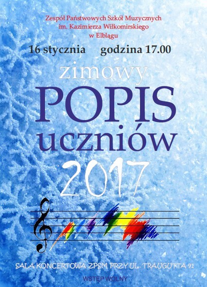 Zimowy popis w szkole muzycznej