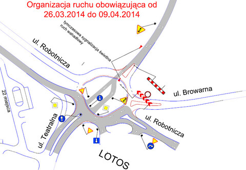 Zmiana organizacji ruchu na drodze 503